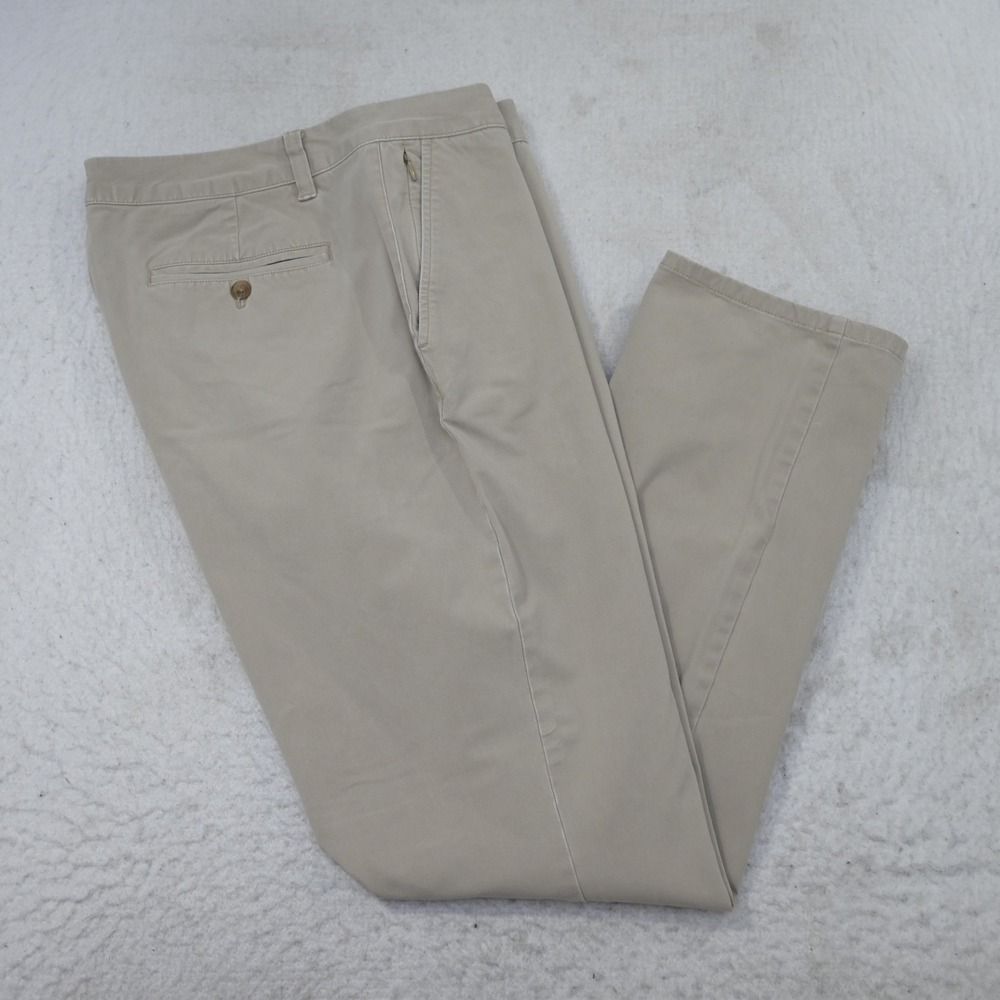 Bonobos Chino Pants Mens 35x32 Athletic Fit Tan Stretch Hidden Zip Pocket